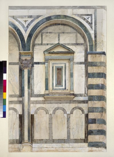 The Baptistery, Florence: Study of the upper Part of the right-hand Compartment on the south-west Façade, 1 - 14 June 1872 by John Ruskin